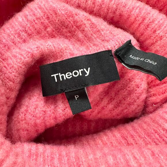 THEORY Karenia Turtleneck Sweater Merino Wool Blend Oversized Chunky Knit - Picture 9 of 10